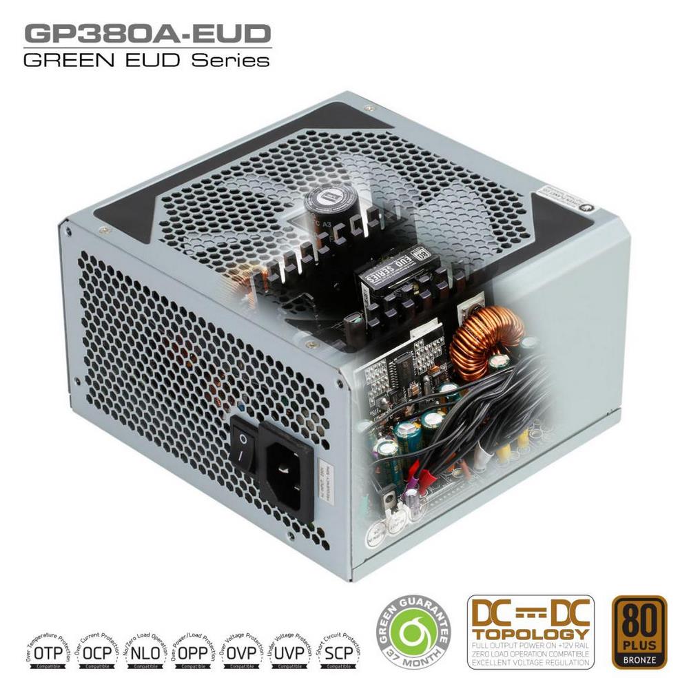 منبع تغذیه گرین مدل GP380A-EUD