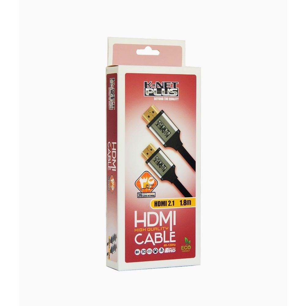 کابل ۲.۱ HDMI کی نت پلاس ۱.۸ متری KP-CH21018